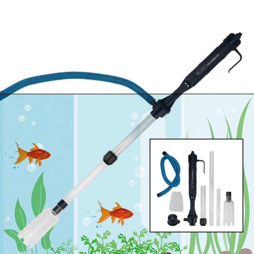 Electric Water Change Pump Waste Remover Filters Tools Aquarium Fish