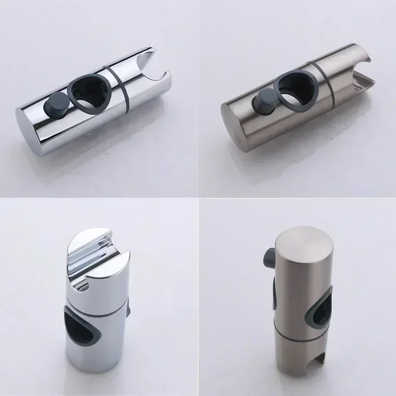 Hot Universal Shower Head Holder Adjustable 18~25mm ABS Chrome Shower Rail Holder Bathroom Accessories Shower Mounting Brackets Zpaxo