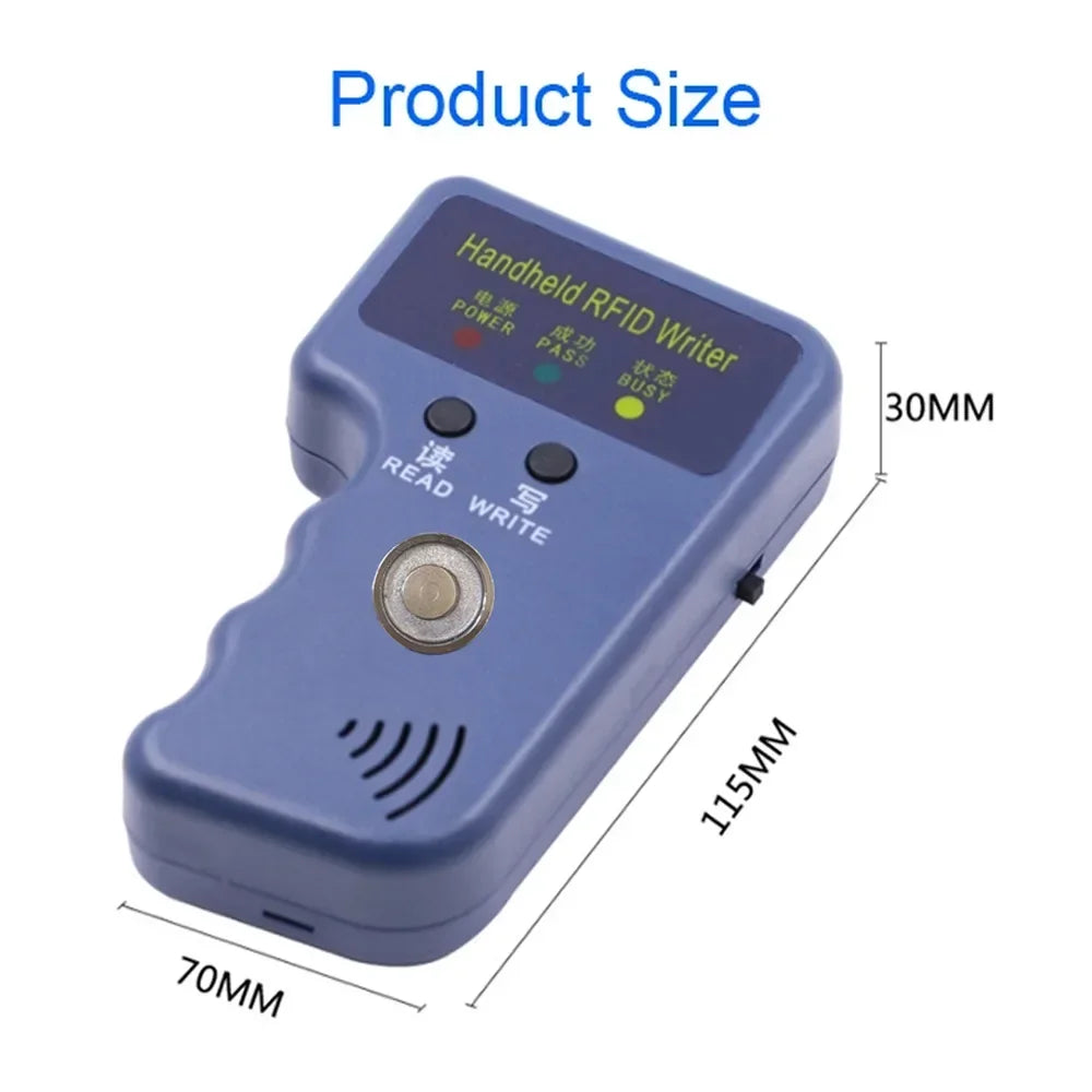 TM RW1990 Writer Copier Duplicator Reader TM1990 ibutton DS-1990A I-Button Handheld 125KHz T5577 EM4305 EM4100 RFID Tag Card Zpaxo