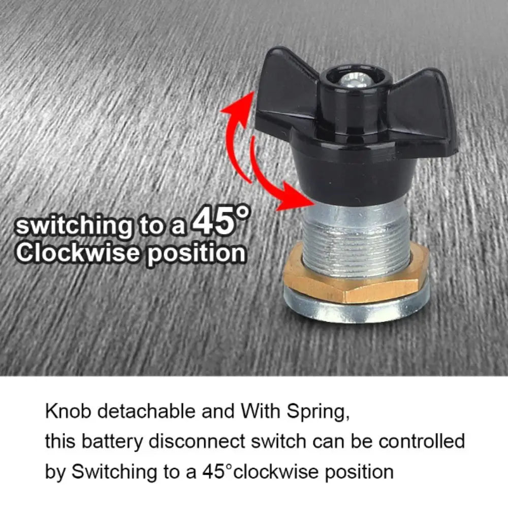 12-24V Master Battery Disconnect Switch Disconnect Function Rotary Type Battery Isolator Switch Isolator Function Kill Function Zpaxo