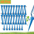 Automatic Drip Irrigation System Self Watering Adjustable for Flower Plants Greenhouse Garden Auto Water Dripper Device Zpaxo 48PCS-Blue