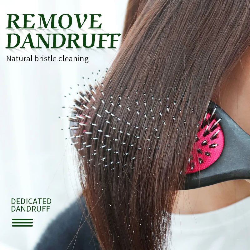 Boar bristle Hair Brush Women Custom Name Detangling Hair Brush For Curly Hair Wooden Comb Head Scalp Massage Hair Comb Zpaxo