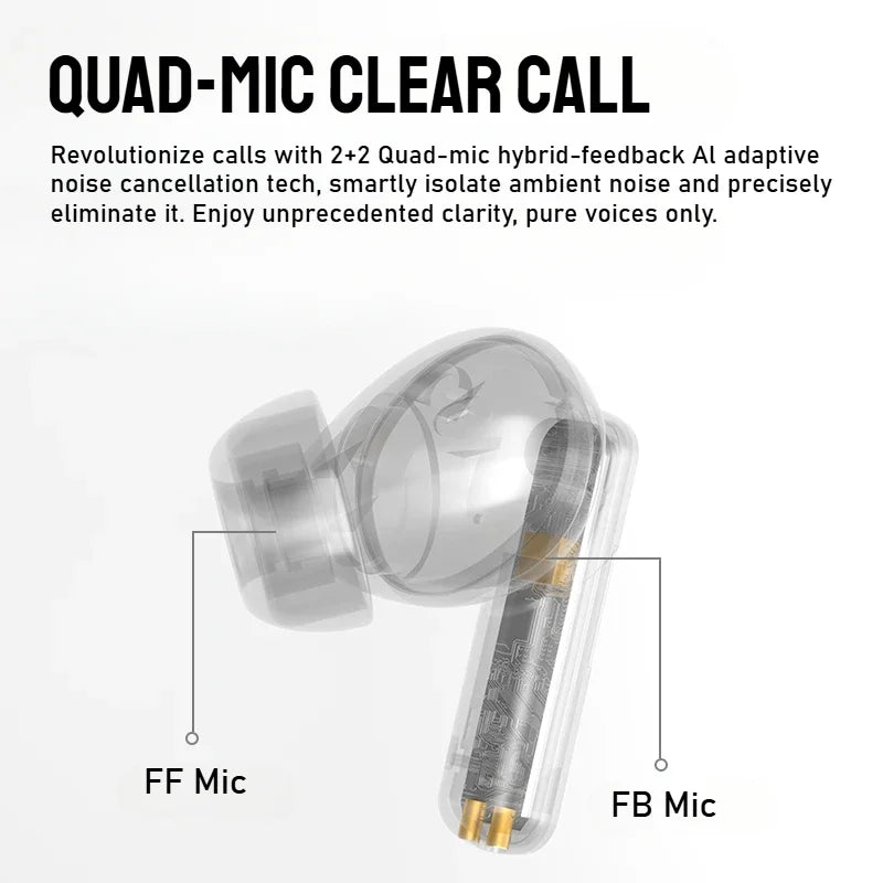 MONSTER GT22 Wireless Earbuds Bluetooth Headphones In-ear ANC Active