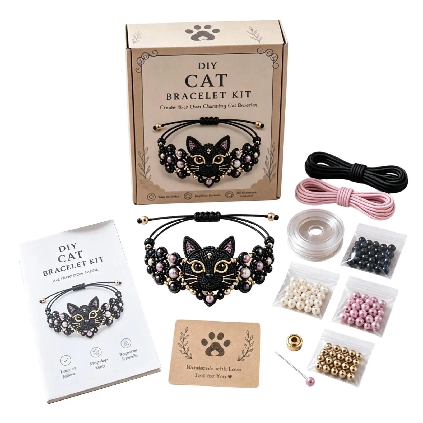 3D Beaded Animal Bracelet Craft Funny Cute Art Jewelry Handmade Bead