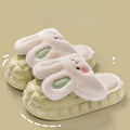 Mo Dou 2022 Winter Warm Women Slippers Waterproof Vamp Cute Rabbit Zpaxo Green 36-37(insole 23cm) China Mainland
