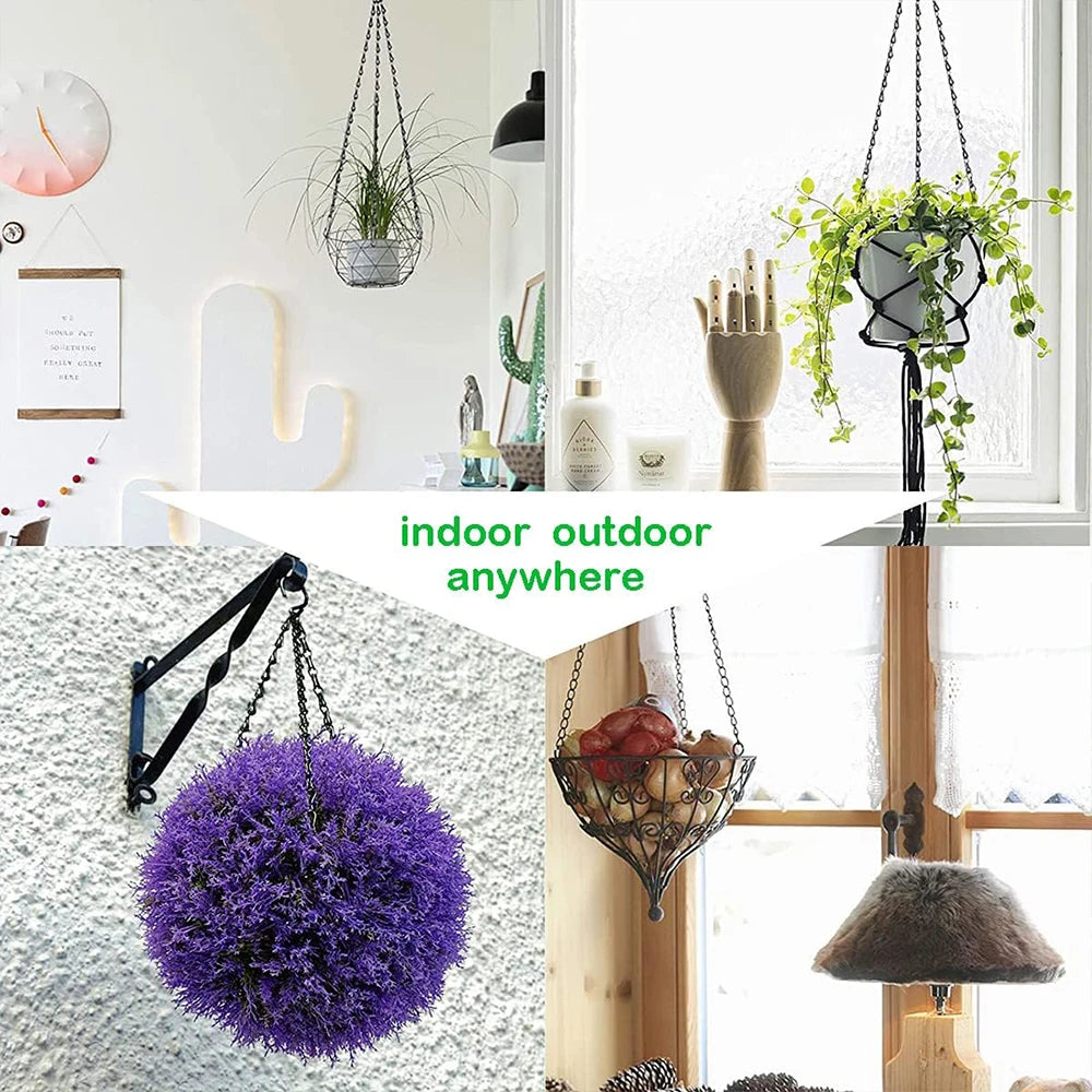 4/2Pcs Hanging Baskets Chains with Hooks 18 Inch Flower Plant Pot Replacement Chain Hanger for Bird Feeders Lanterns Ornaments Zpaxo
