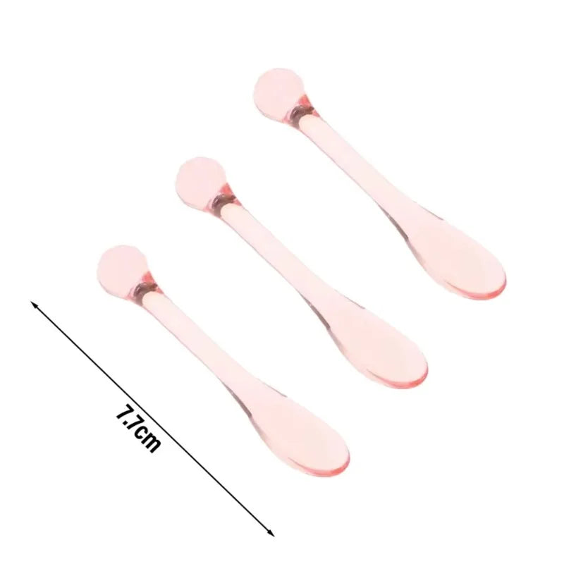 1 Acrylic Cosmetic Spatulas Scoop Face Cream Mask Spoon Eye Massage Zpaxo Pink 3Pc