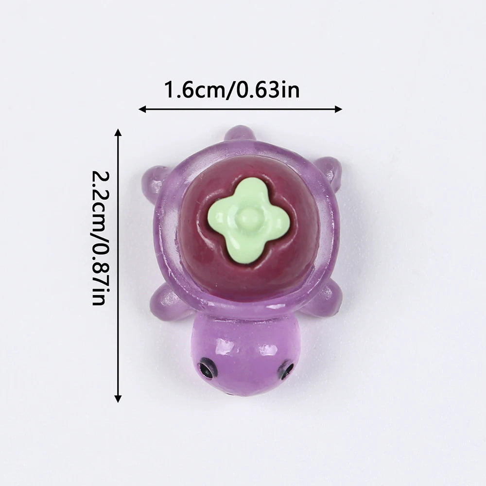 10/20/30Pcs Mini Turtles Glowing In The Dark Miniatures Animal Resin Figurines Micro Landscape DIY Garden Decoration Zpaxo