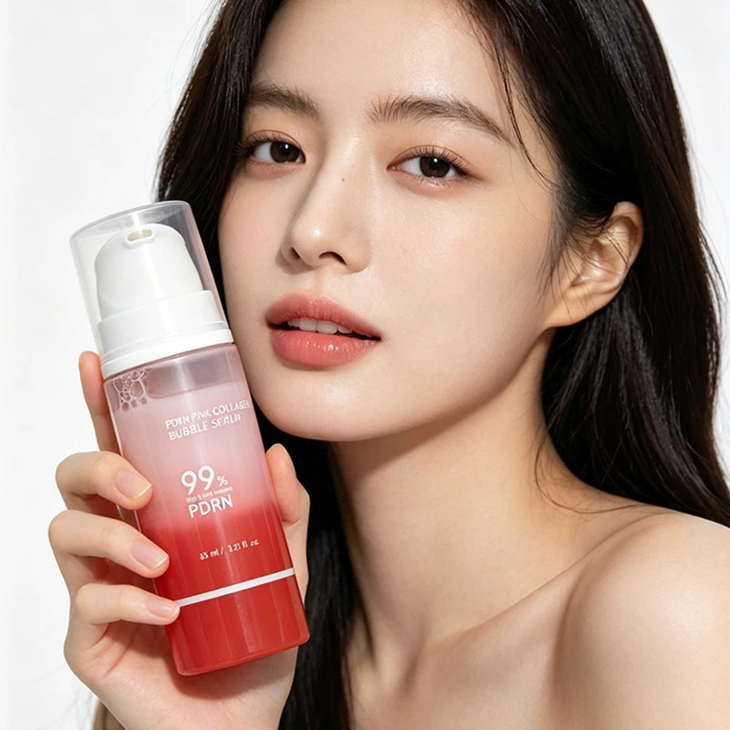 PDRN Pink Collagen Bubble Serum – Hydrating Firming Essence Collagen Face Serum Zpaxo