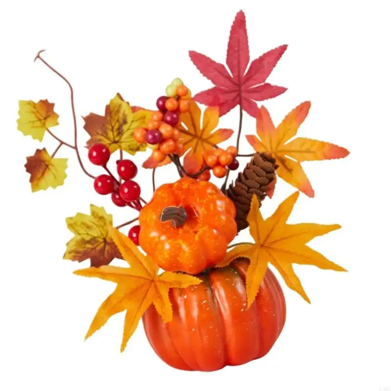 Functional Autumns Maples Pumpkins Decoration Durable Materials For Indoors Outdoor Scenes Zpaxo