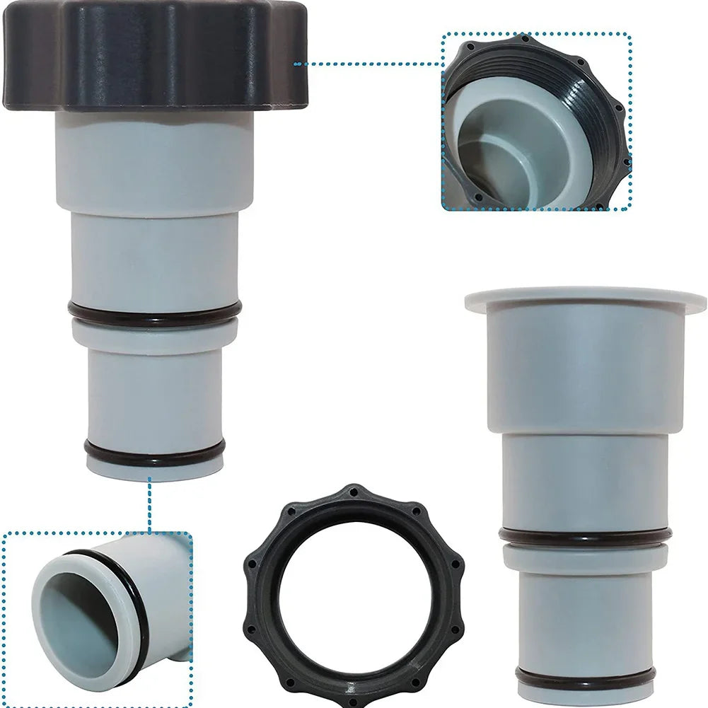 Replacement Pool Hose Adapter with Collar for Threaded Connection Pumps Pool Hose Adapter for Intex 4000 2500 2000 1500 ARU Zpaxo