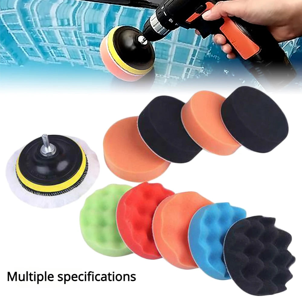 3inch Car Polishing Pad Kit 6/12PCS Sponge Polish Pads Remove Scratches Car Buffing Waxing Cleaning Set for Polisher Buffer Tool Zpaxo