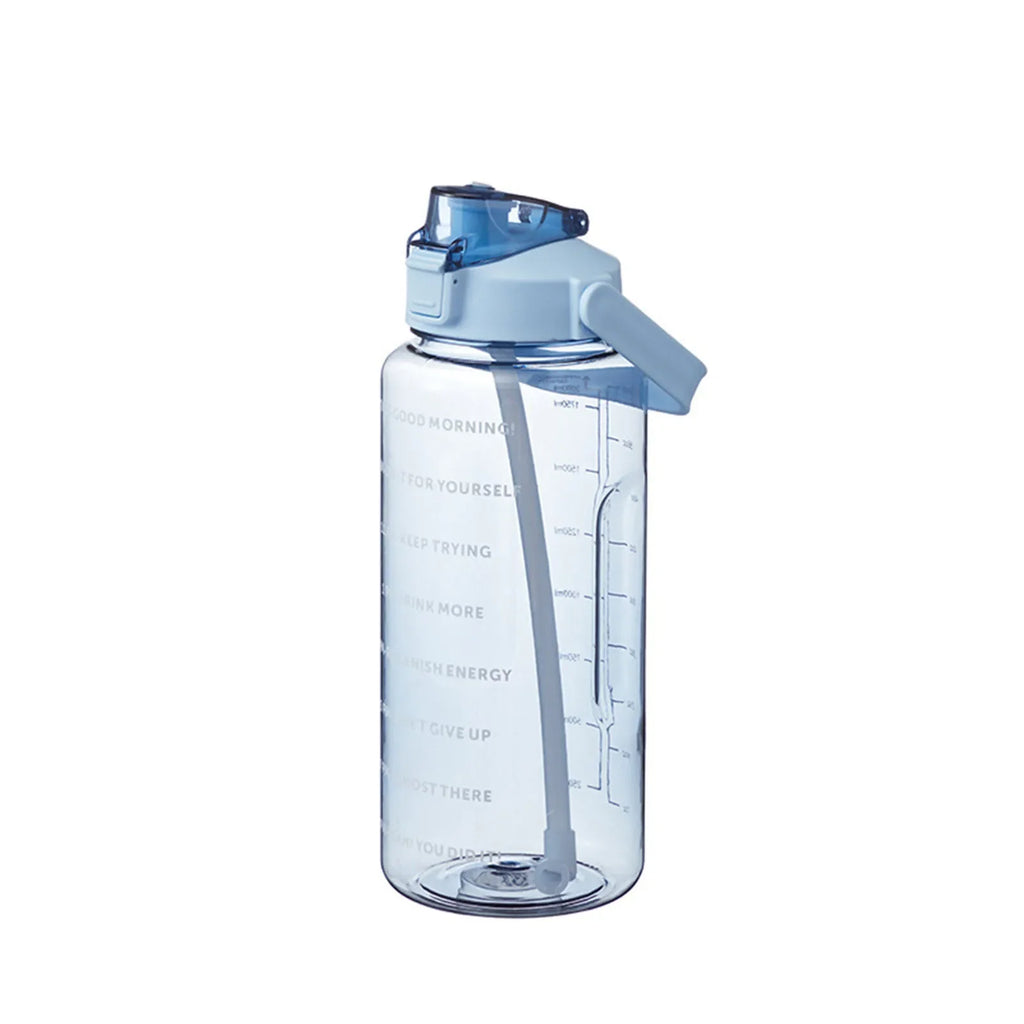 2 Liters Water Bottle Cups Time Marker Reusable Outdoors Sports