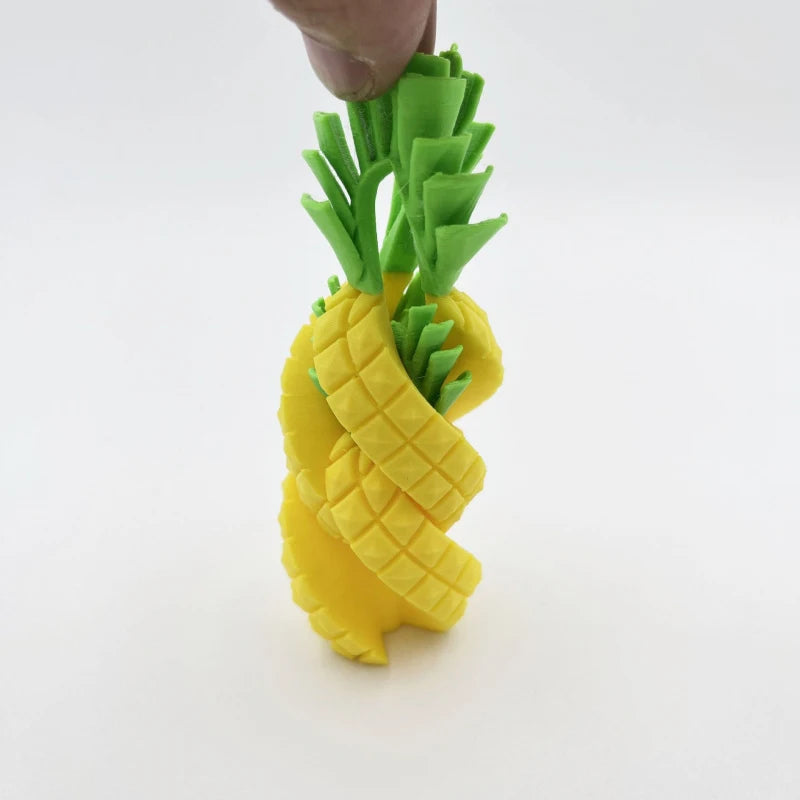 3D-Printed Stress-Relief Pineapple Toy: Creative Rotating Finger Squeezer and Fun Desktop Ornament
