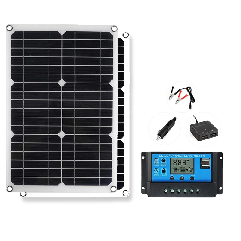 500W Portable Solar Panel 18V 12V Waterproof USB Port 5V Charger Zpaxo 2PS 500W KIT