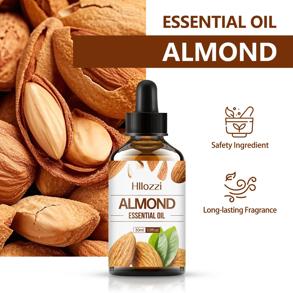 30ml Almond Essential Oil, Carrier Oil, Care Oil, Hydrating, Aromatherapy, Soap, Humidifier Zpaxo
