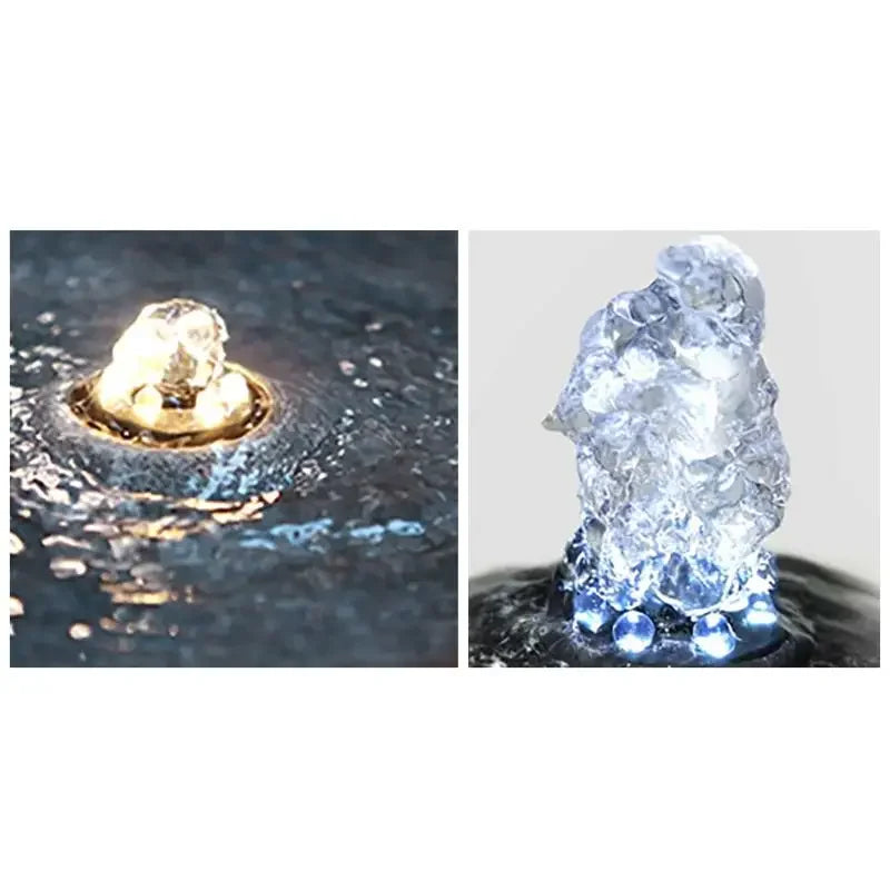 118.11in Underwater 6-LED Light Ring For Fountain Fish Pond Water Garden AC Adapter Warm White/White Fountain Light Ornament Zpaxo