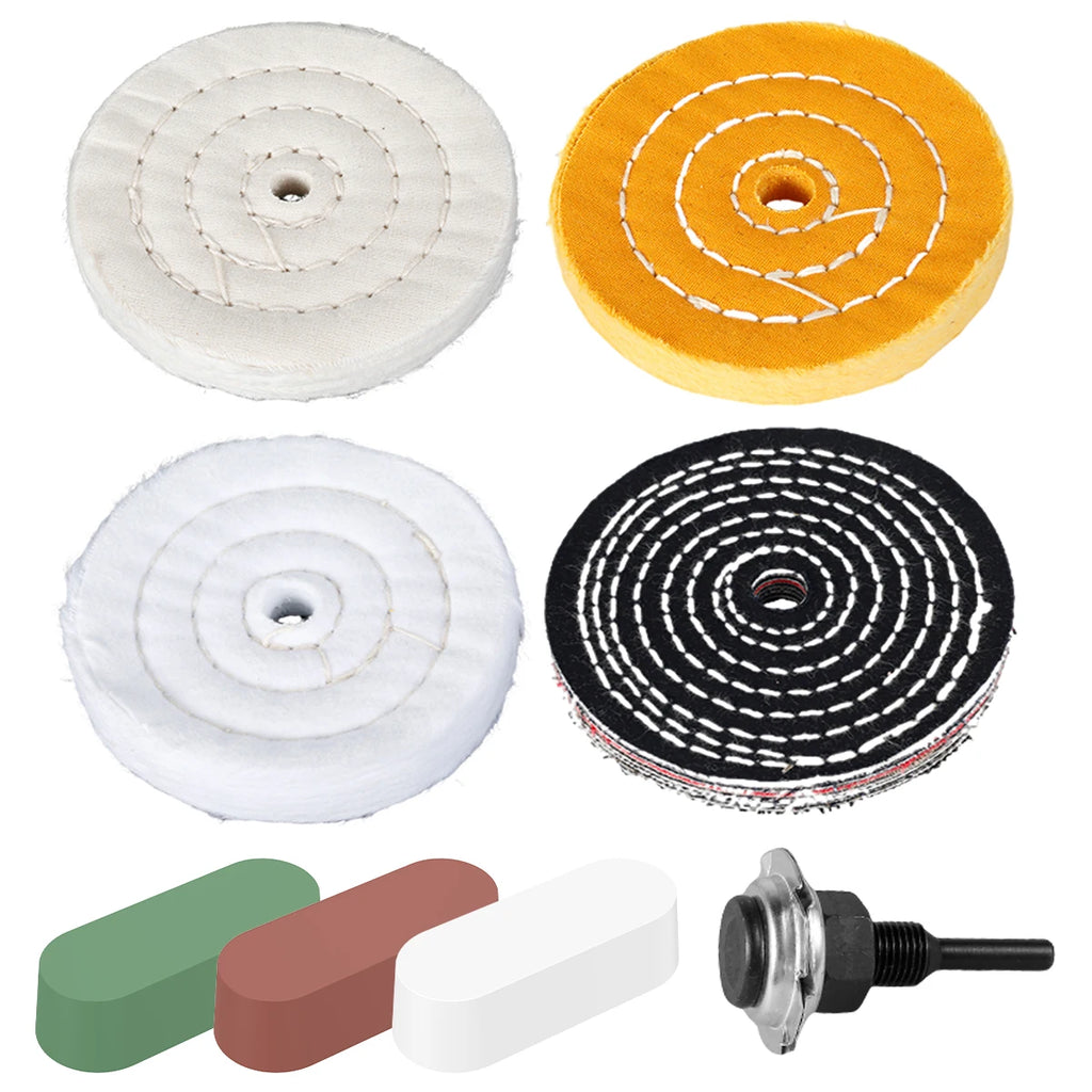 4In Polishing Wheel Wear Resistant Cloth Buffing Wheel Gold Silver Jewelry Mirror Polish Pad For Grinder Power Tool Accessories Zpaxo