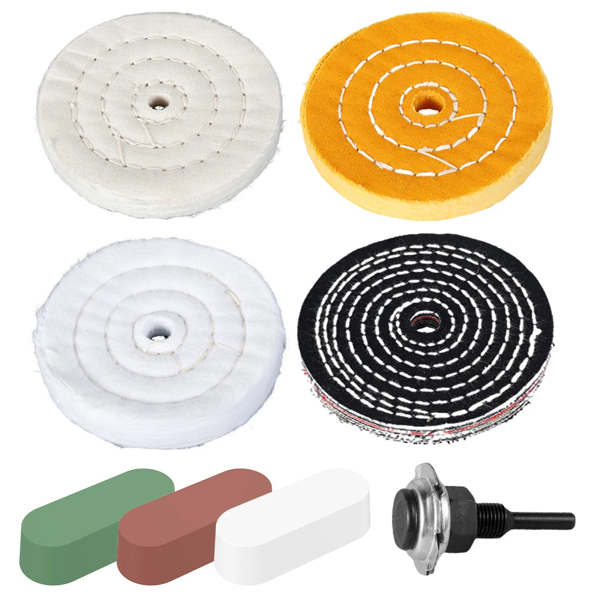 4In Polishing Wheel Wear Resistant Cloth Buffing Wheel Gold Silver Jewelry Mirror Polish Pad For Grinder Power Tool Accessories Zpaxo