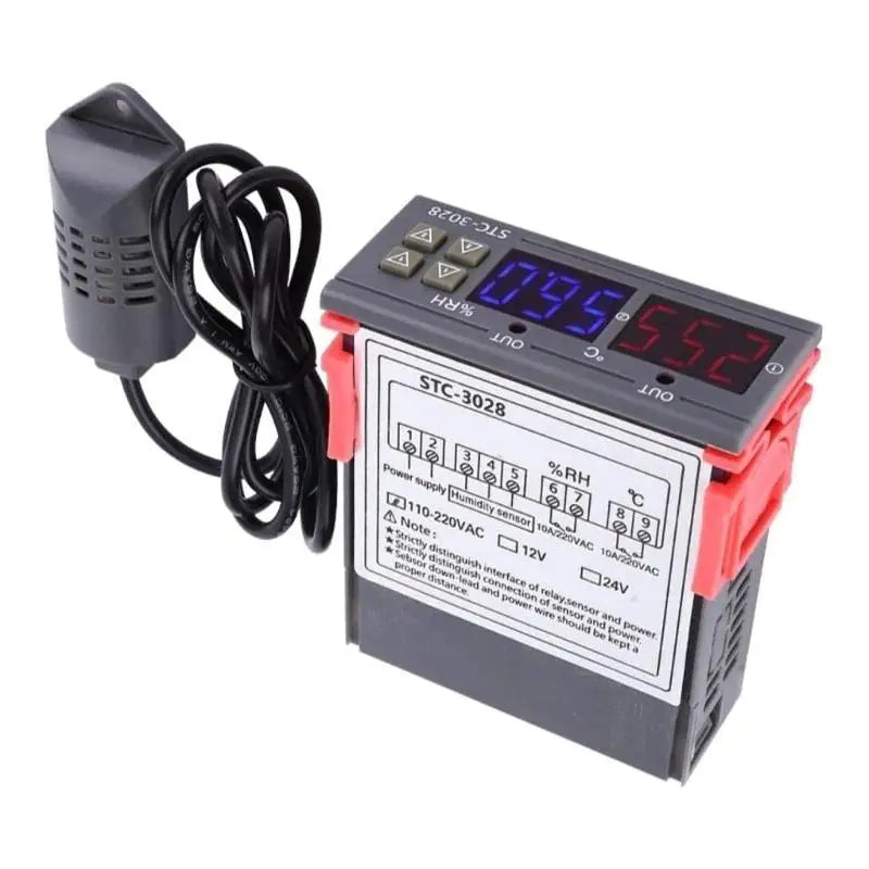 652F Dual LCD-Thermostat Temperature Humidity Control STC-3028 Zpaxo