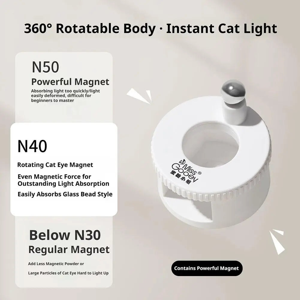 360° Rotating Cat Eye Nail Magnet Tool | DIY Gel Nail Art Nail Art Magnet Tool Zpaxo