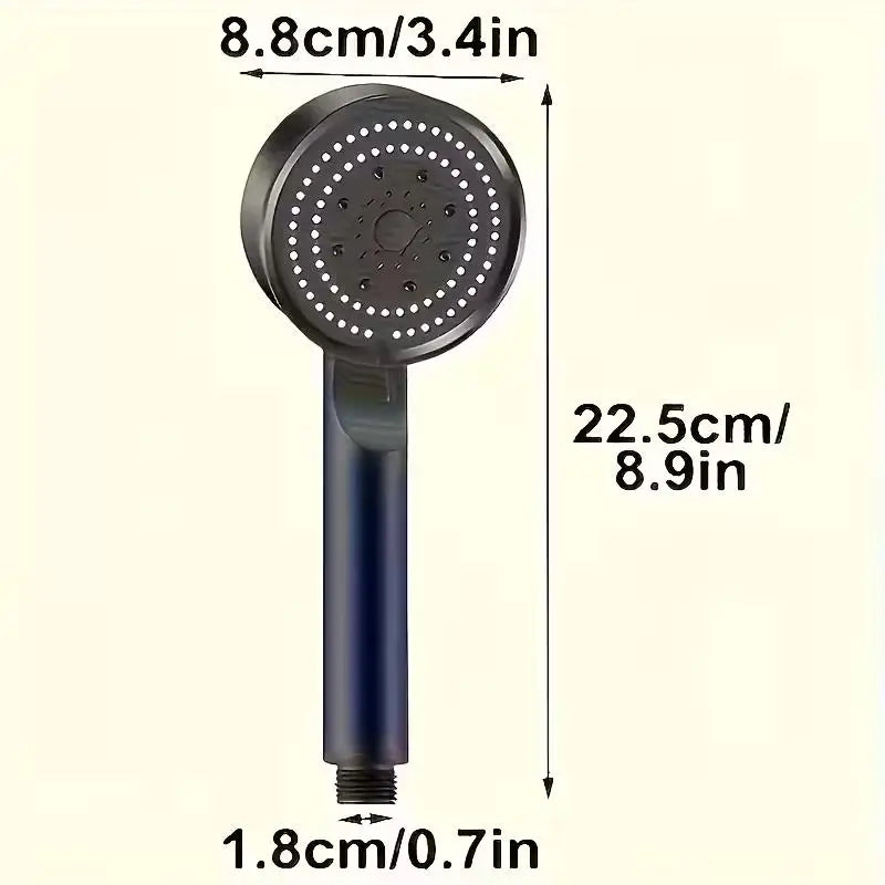 2pcs High-Pressure Shower Head, 5/6 Modes, Rain/Massage/Spray Gun, Plug-and-Play, Handheld/Fixed Zpaxo