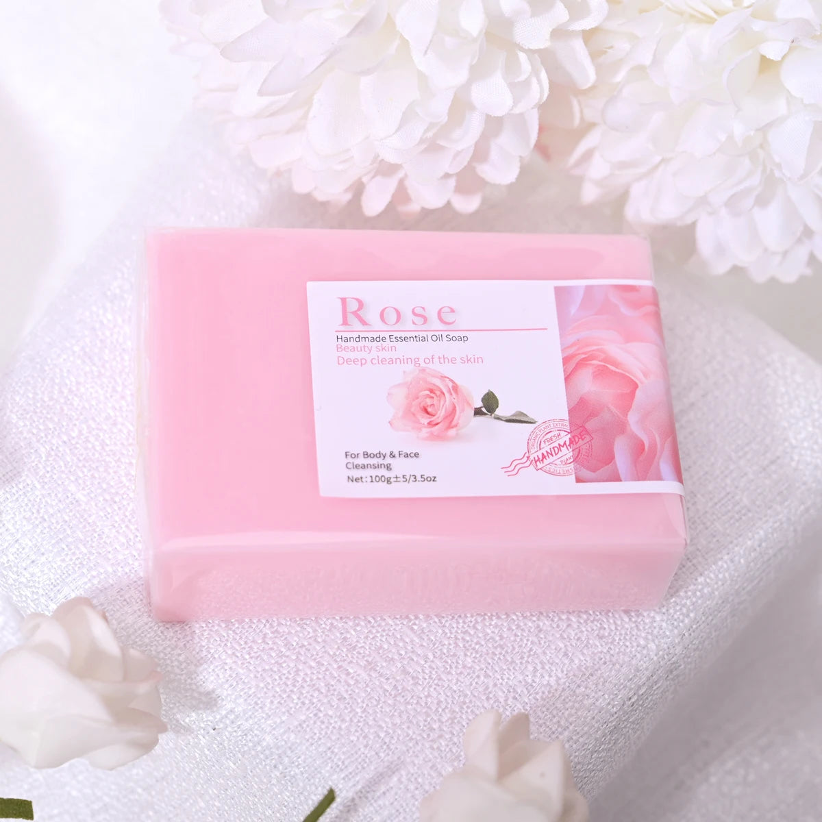 Handmade Rose & Olive Oil Soap – 100g Hydrating Bar Handmade Bar Soap Zpaxo