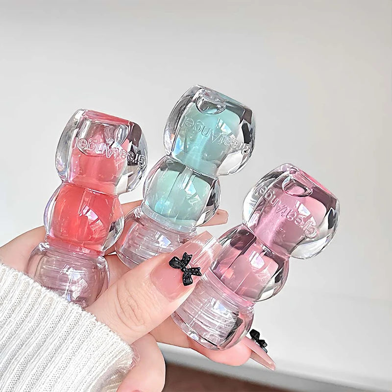 1PC Transparent Water Light Moisturizing Lip Oil Long Lasting Non-greasy Jelly Mirror Lip Gloss Plumping Lip Tint Daily Makeup Zpaxo