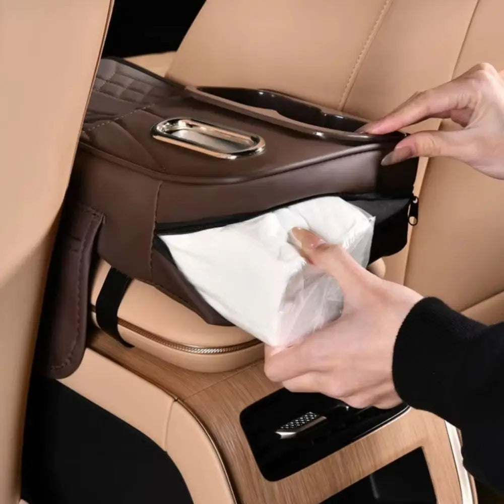 PU Leather Car Armrest Box Height Increase 2 Cup Holder Vehicle Armrest Cushion Comfortable Console Organizer Zpaxo