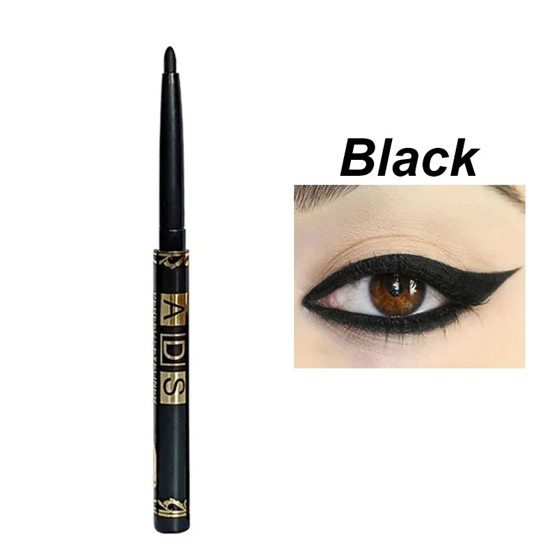 1 2 5 Waterproof Sweat-proof Black Eyeliner Pencil Eye Liner Gel Pen Zpaxo Black-1pcs