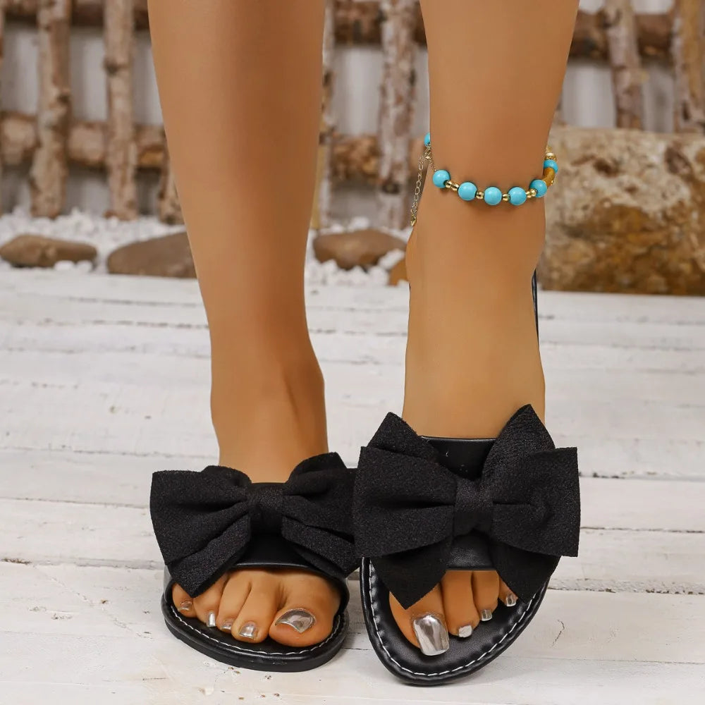 Women's Sandals Sweet Bow Summer Shoes Women Flat Inddor Outdoor
