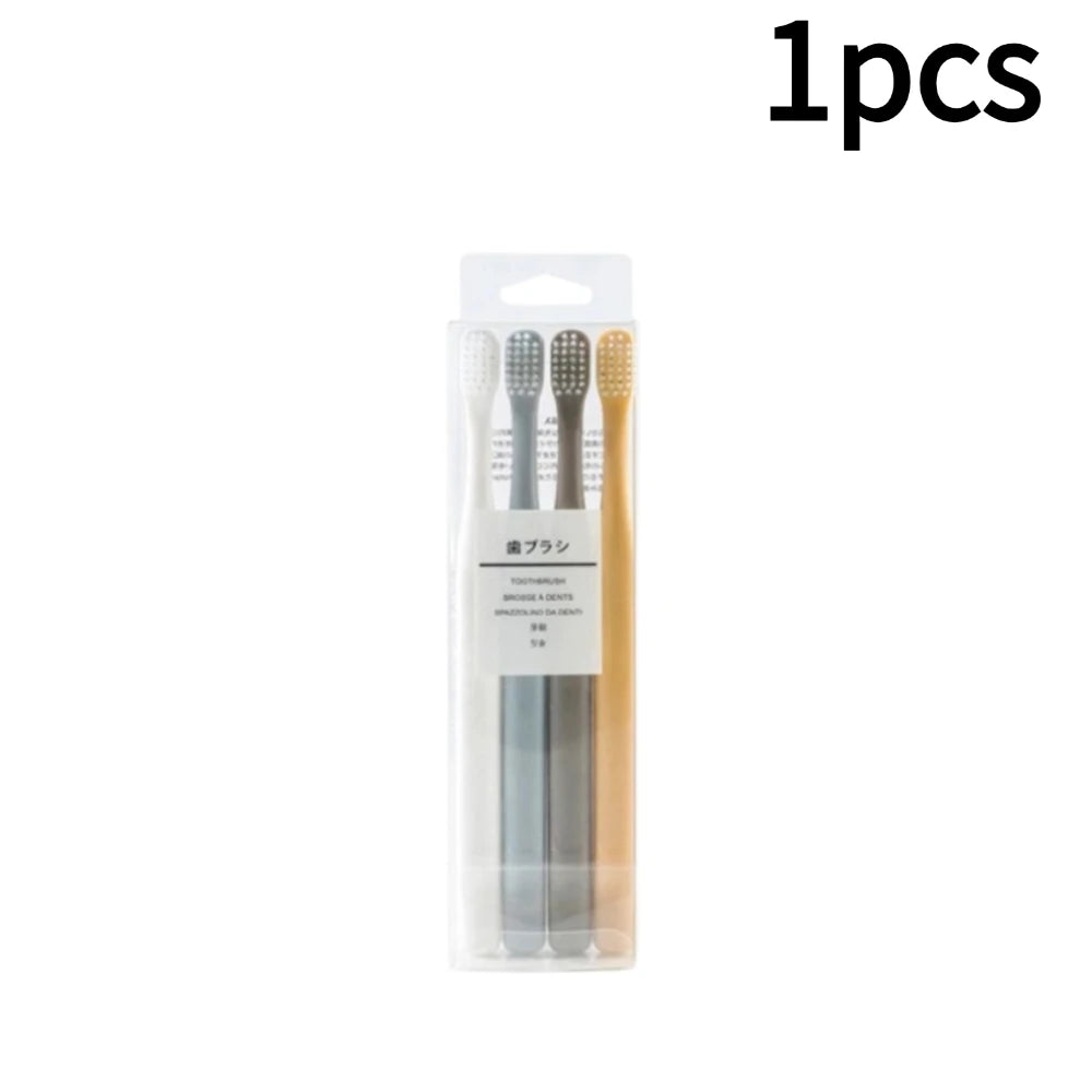 Soft Bristle Small Head Toothbrush Natural Material Ultra Dense Soft Bristles Toothbrush Family Travel Disposable Toothbrush Zpaxo 1pcs