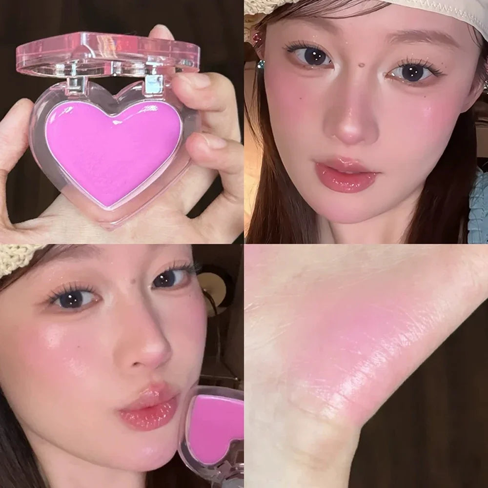 Peach Pink Sparkling High Gloss Powder Highlighter Palette Face Contour Brighten Expansive Jelly Blush Paste Illuminate Makeup Zpaxo 04