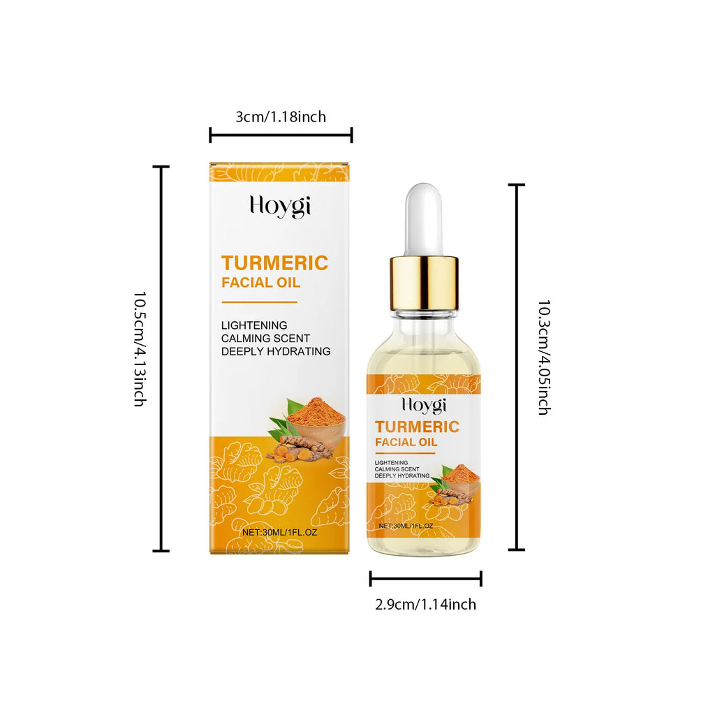 Turmeric Facial Essence Oil Nourishing Brightening Fade Dark Spot Skin Care Smoothing Firming Glowing Complexion Moisturizing Zpaxo