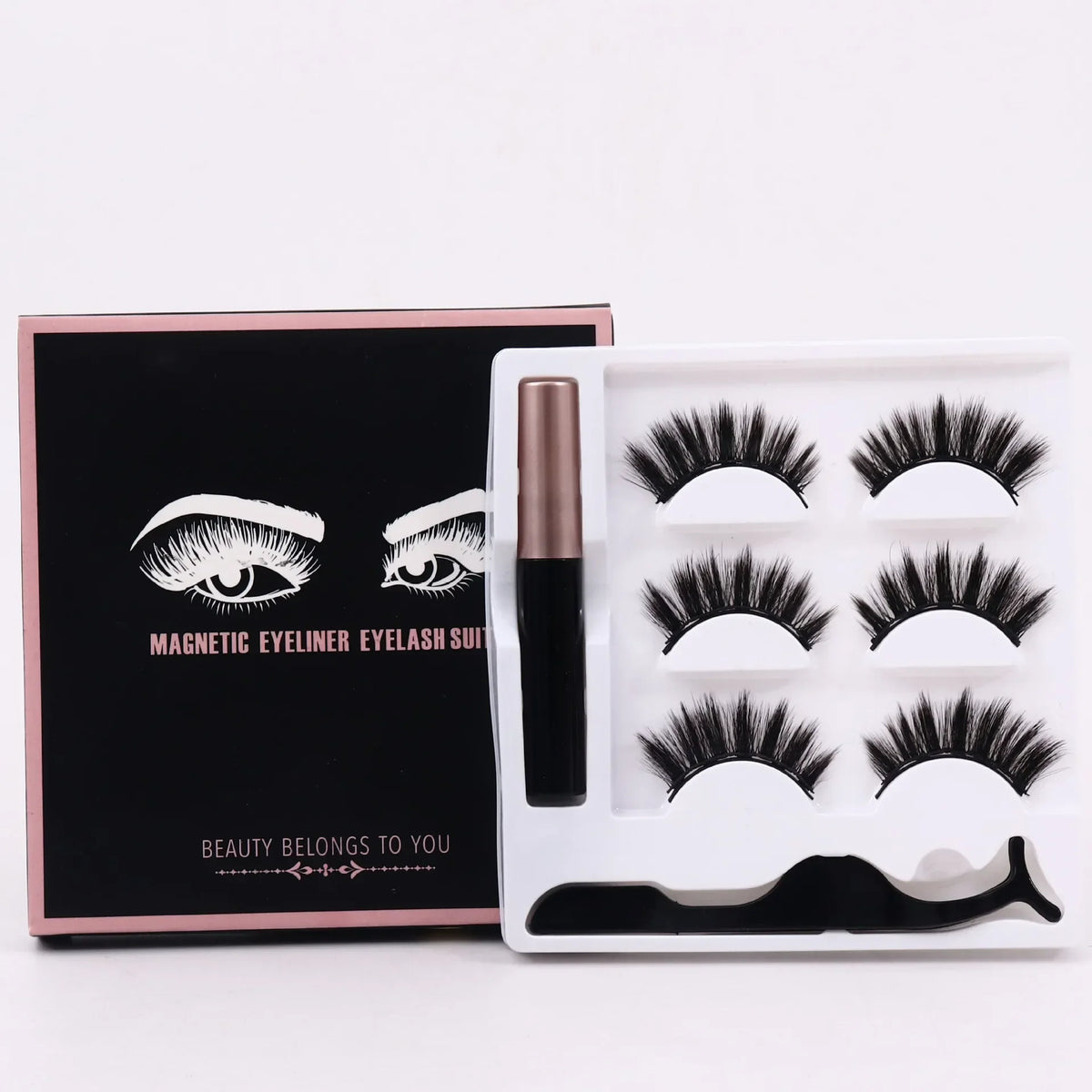 Magnetic Eyelashes Set Full Strip 5/7/10 Pair Natural Cilia False Eyeliner Dramatic Volume Thick Synthetic Eye Lashes Makeup Zpaxo 3Pair 016