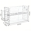 MClear Acrylic 2 Tier Desk Organizer Big Capacity Wave Edge Home