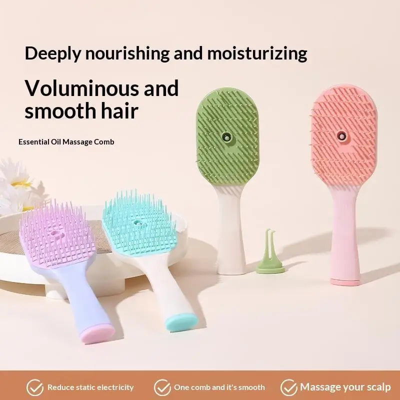 3-in-1 Scalp Massage Brush – Oil Applicator & Detangler