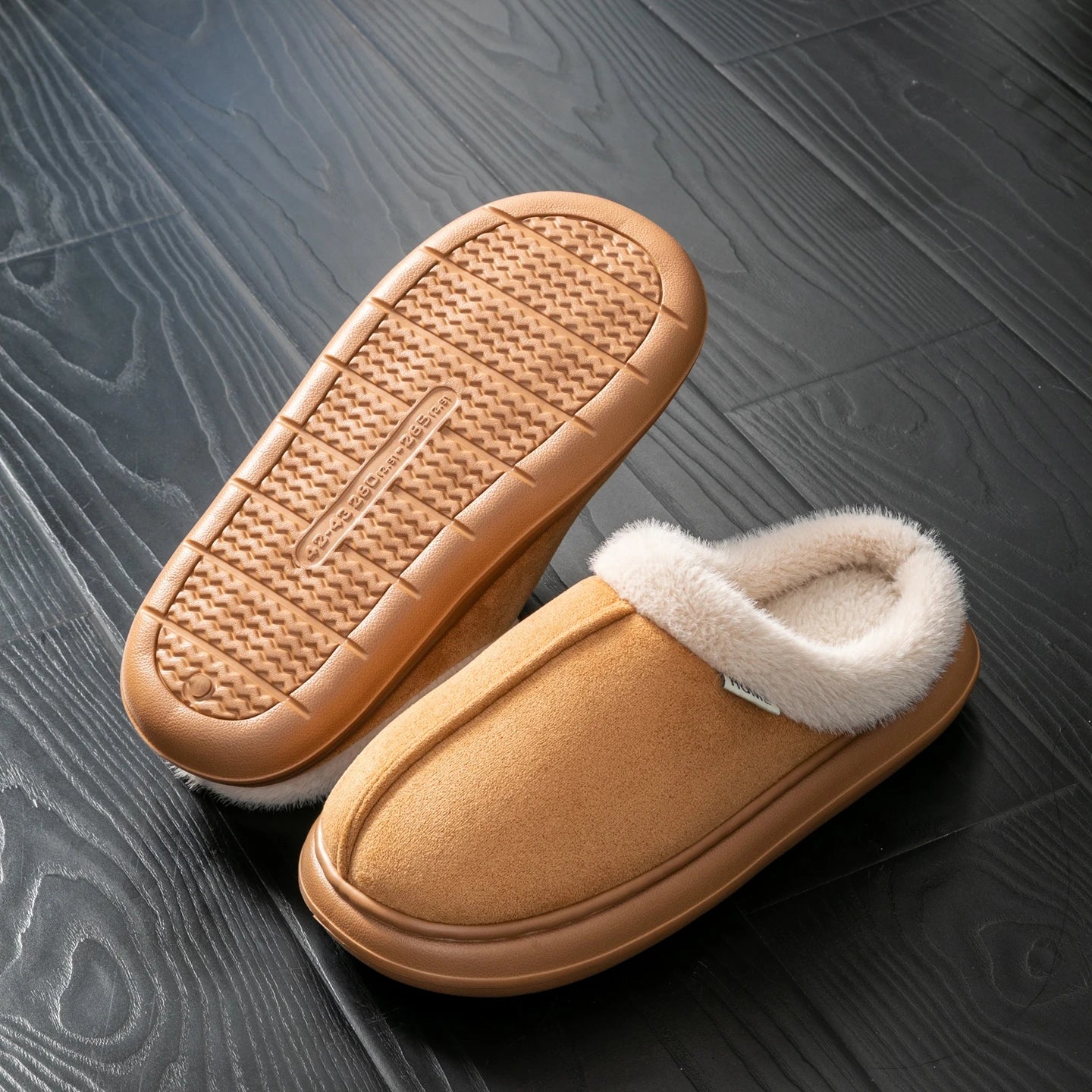 Fashion Fluffy Platform Soft Slippers Women Plush Warm Cotton Shoes