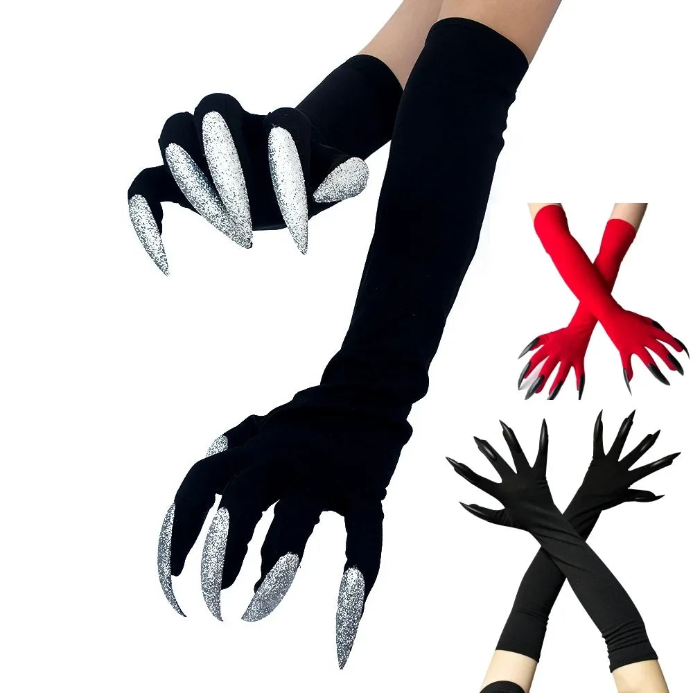 Halloween Cosplay Gloves Long Fingernail Party Props Monster Claws