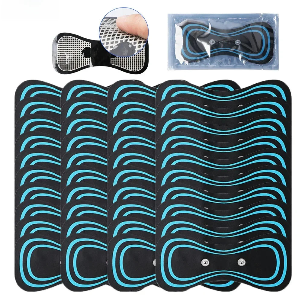 10PCS Portable Mini Electric Neck Back Massager Cervical Massage Patch Stimulator Massage Patch Replacement Patch Zpaxo