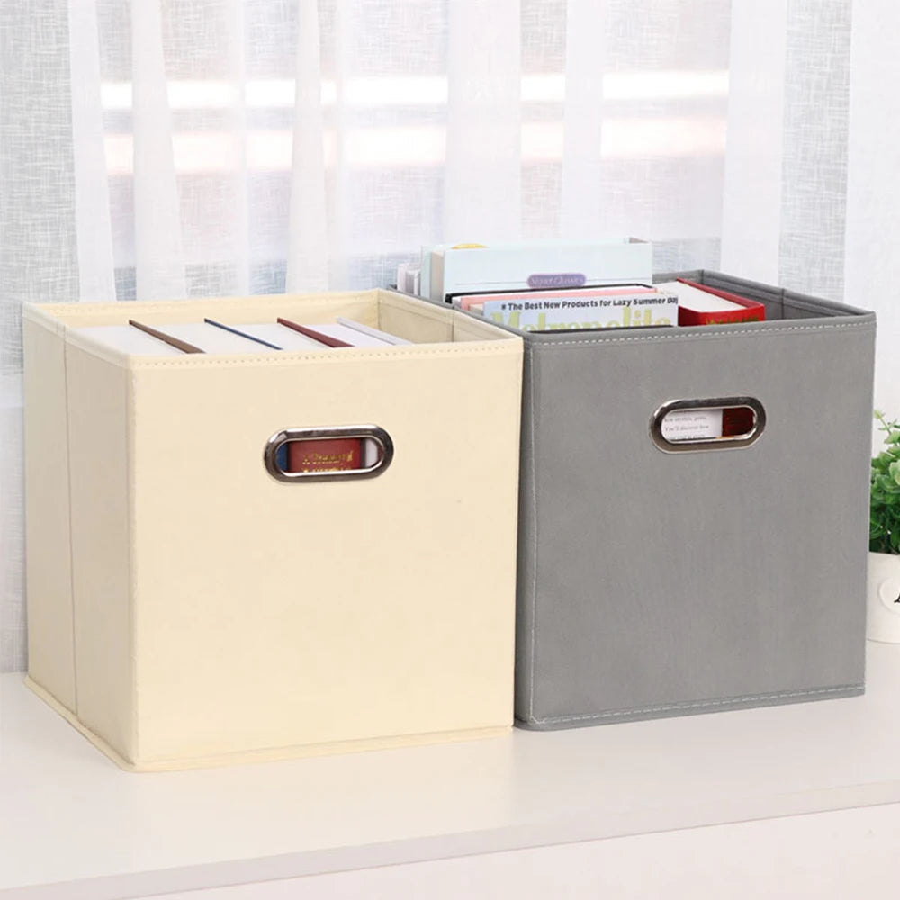 Fabric Cloth Storage Box for Book Clothes Toys Sundries Storage Foldable Closet Drawer Storage Organizer Bins Basket Zpaxo