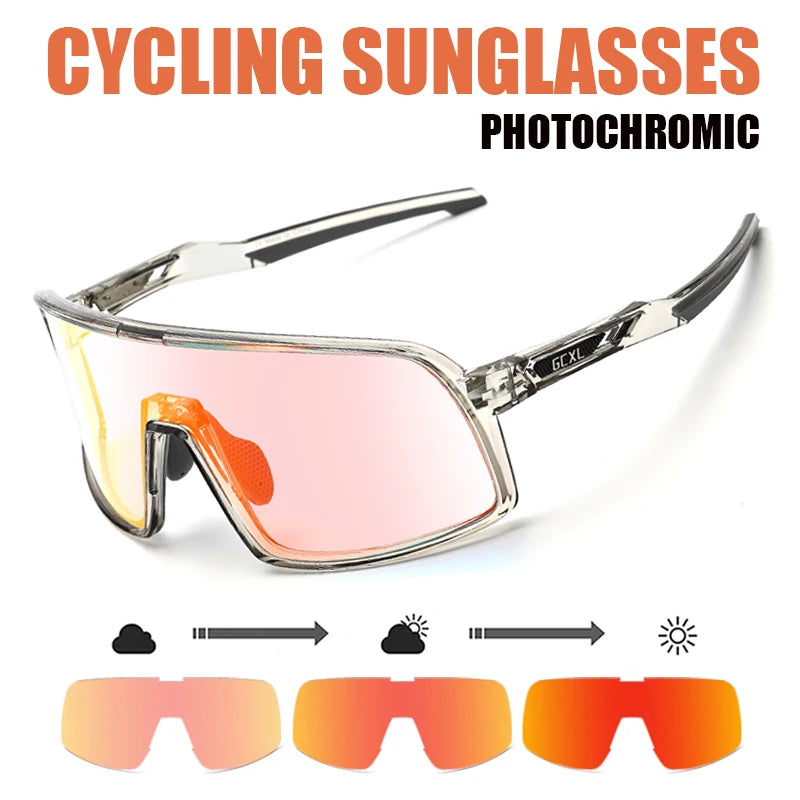 NEW Photochromic Outdoor Sport Bike Sunglasses Men Women Bicycle MTB Road Cycling Glasses UV400 Fishing Goggles Running Eyewear Zpaxo