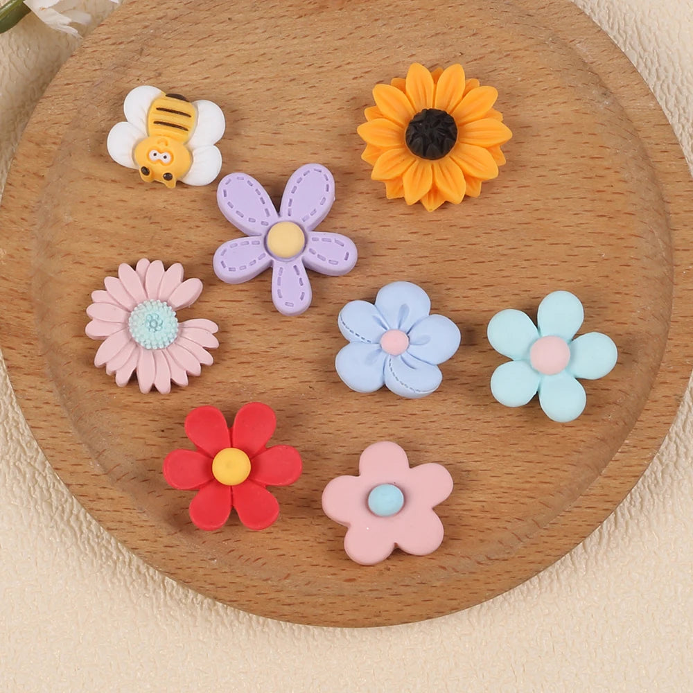 8Pcs Cartoon Flower Fridge Magnets Decorative Magnets for Dishwasher Whiteboard Storage Kitchen Home Decoration Zpaxo