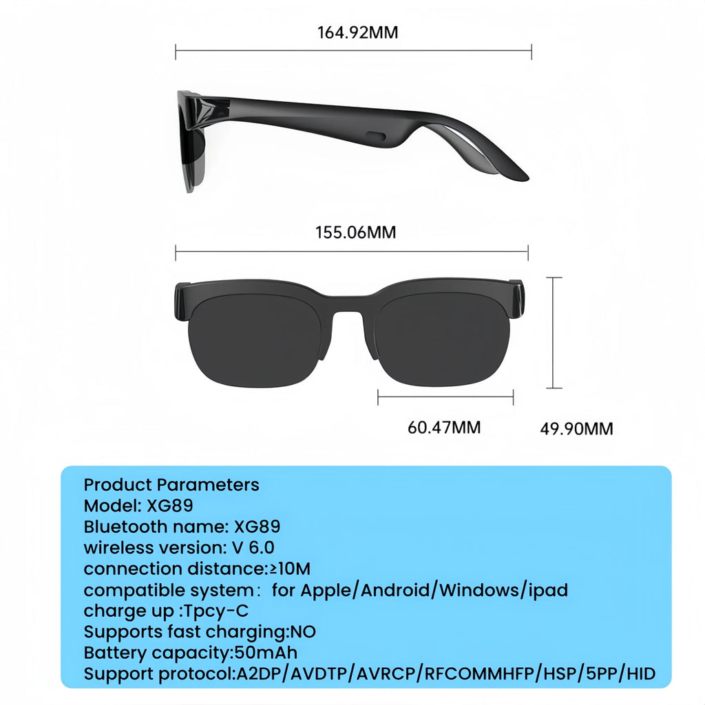 Smart Translation Glasses Support Real-time Bluetooth Music Large
