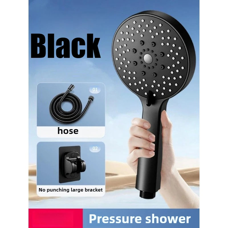 Large Screen Shower Head 5 Mode Portable Shower Accessories Bathroom Supplies Shower Knob Complete Set of Accessories Zpaxo Style C