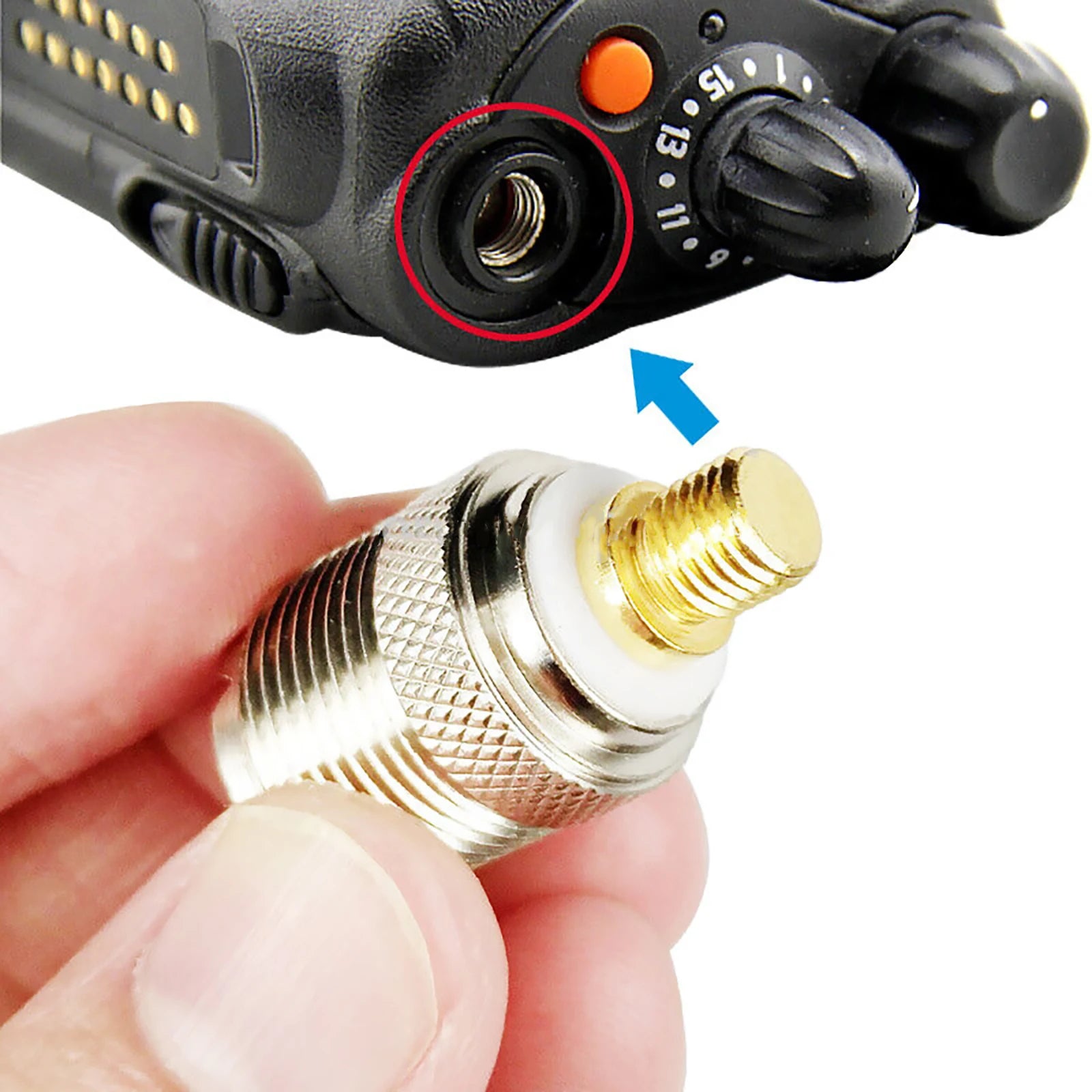 UHF SO239 Female Flat M6 Connector Car Antenna RF Coaxial Adapter
