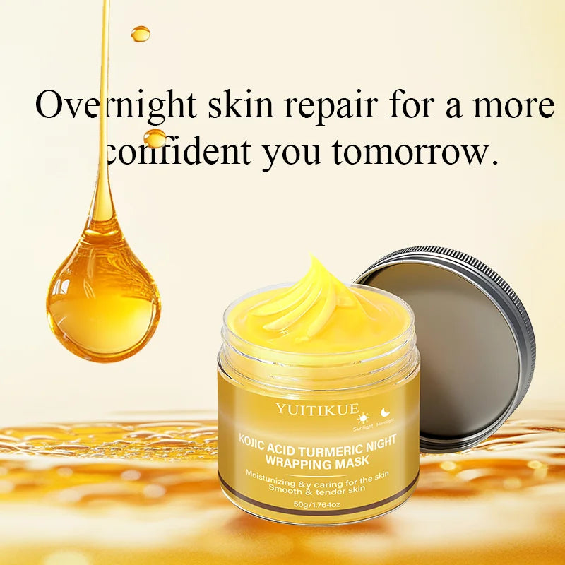 YUITIKUE Turmeric Night Peel-Off Mask – Deep Pore Cleansing Peel-Off Face Mask Zpaxo