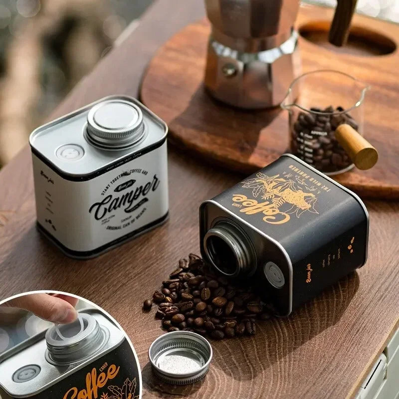 Household Kitchen Storage Jar, Sealed Coffee Bean Jar, Outdoor Camping Coffee Bean Moisture-Proof And Fresh-Keeping Jar Zpaxo