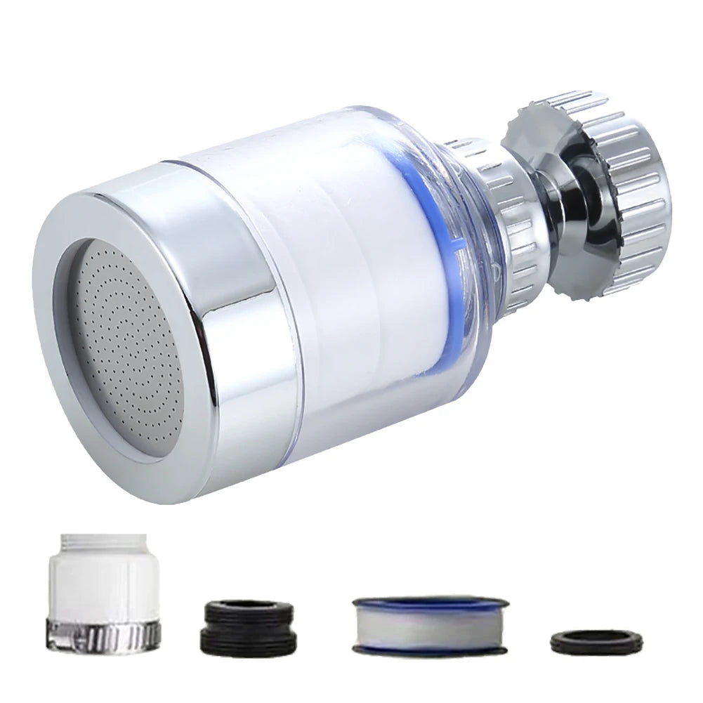 360 Degree Rotating Faucet Filters Bubbler Mount Water Saving Clean