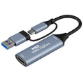 2-in-1 4K HDMI Video Capture Card USB & USB-C – Switch/PS5/Xbox Video Capture Card Zpaxo Grey